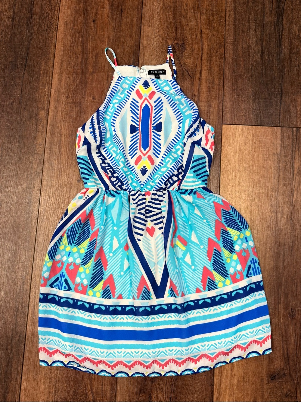 As U Wish Size Small Bohemian Style Halter Dress